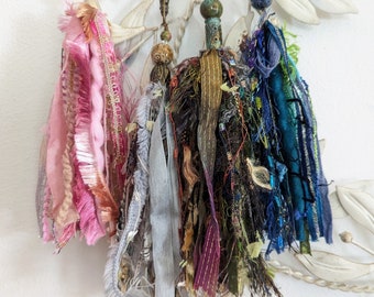 Mixed Fiber Tassels, Bohemian Inspired, Handbag Tassels, Planner Tassels