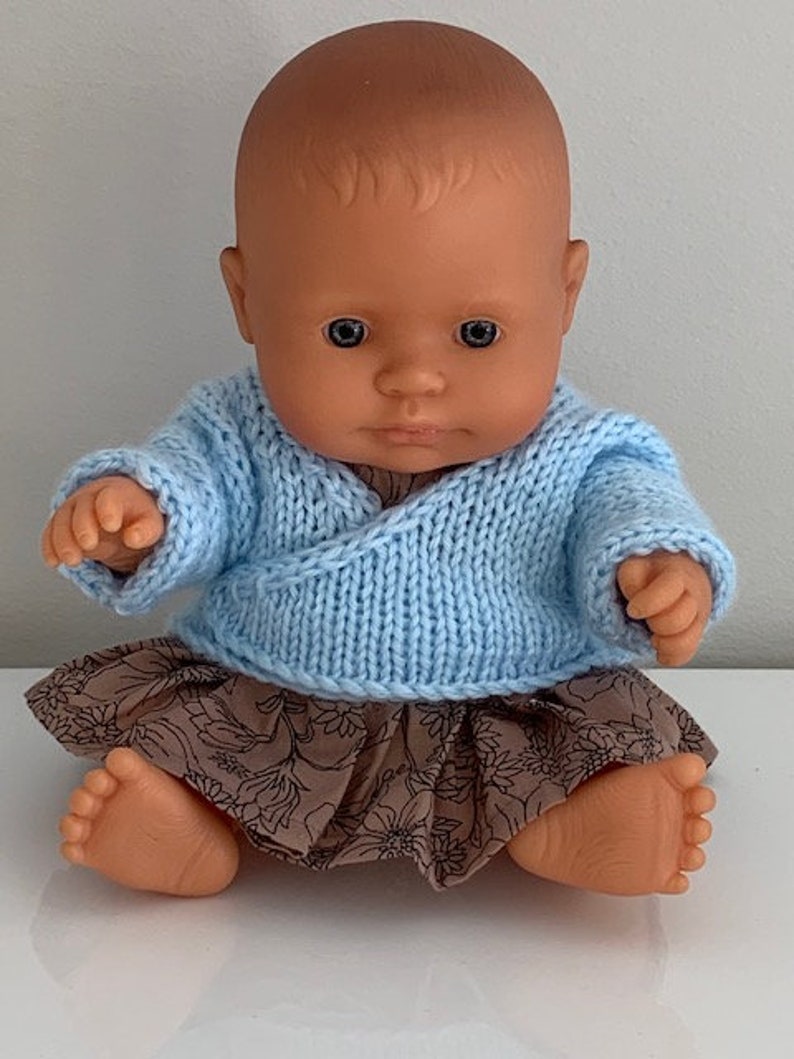 Doll Knitting Pattern to Fit 21cm Miniland Knitting Pattern Etsy