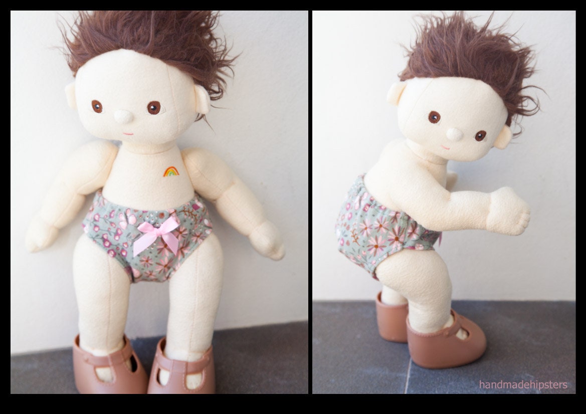 Dinkum doll underpants sewing pattern, fits My Child dolls as well as Ollie Ella Dinkum doll .pdf