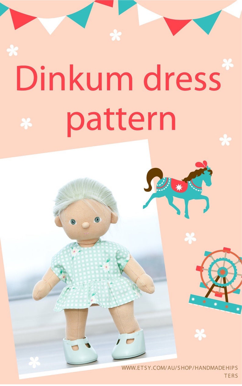 Dinkum Dolls Clothes Dress Sewing Pattern Pdf Digital Download Etsy