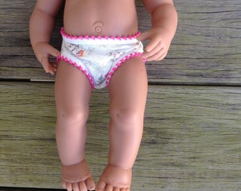 Doll UNDERWEAR ~ fits 13” Minikane + 15” Miniland dolls ~ PDF doll underpants undies underwear sewing pattern panties