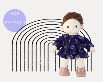 Dinkum doll clothes pattern pdf cardigan jacket for a no front closings can be made with or without lining sewing pattern .pdf