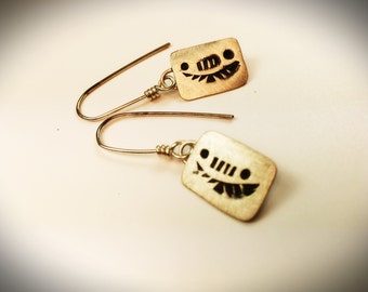 Navajo stamed earrings