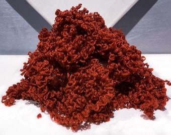 Rust Red Faux Locks  “Burnt Orange”.25, .5 oz & 1oz., creates texture in fiber art surfaces, eco friendly fibers, so versatile!