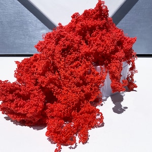 Vivid Orange Faux Locks “Oriental Poppy”.25 & .5oz Use like mohair locks, Adds texture to your fiber art, eco friendly fibers, so versatile!