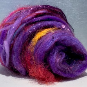 Textured, Surprise fiber art batt Wildethyme Surprise MTO 1-4oz, Sparkly Felting wool, spinning fiber, choose first color, new options image 7