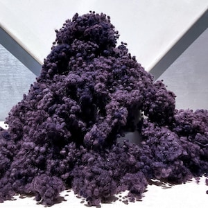 Blue Violet Wool Nepps “Nimbostratus” felting wool, spinning fiber, nubby pebble texture, addin fiber, blending fiber, violet grey