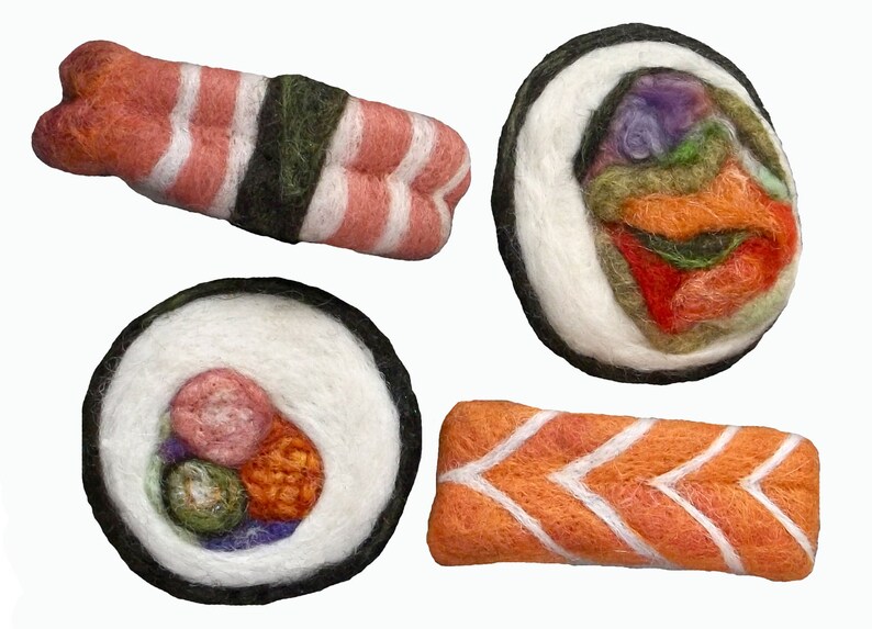 needle felt sushi