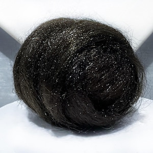 &quot;Dunkelbraun, grüner &quot;&quot;Firestar&quot;&quot; Kammzug &quot;&quot;Sticca&quot;&quot;, handgefärbt, reflektierende Spinnerei, Filzfaser&quot;