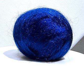 Roving Firestar blu pavone: fibra per infeltrimento e filatura (14 g)