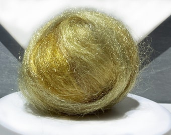 Gold Firestar, Needle Felting, Spinning Fiber, roving, .5 oz, dubbing