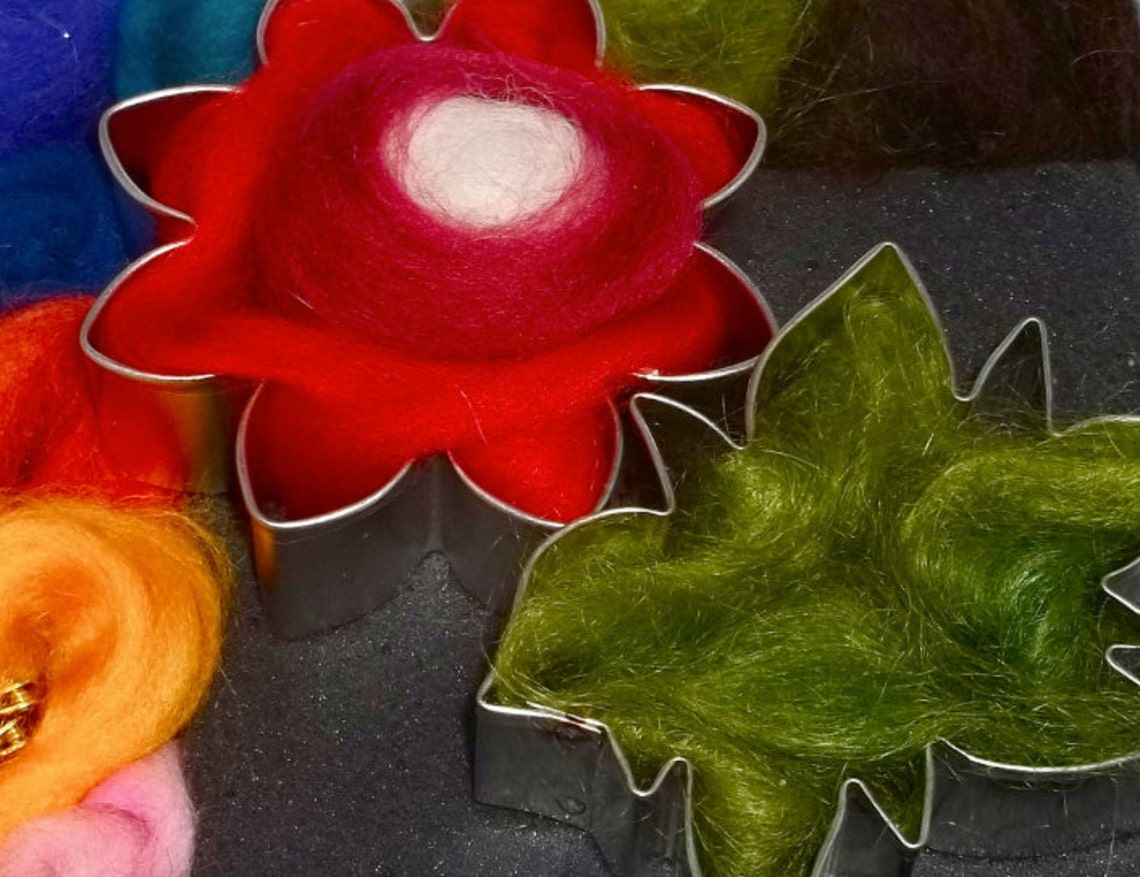 Needle Felting with cookie cutters DIY pattern Tutorial Etsy