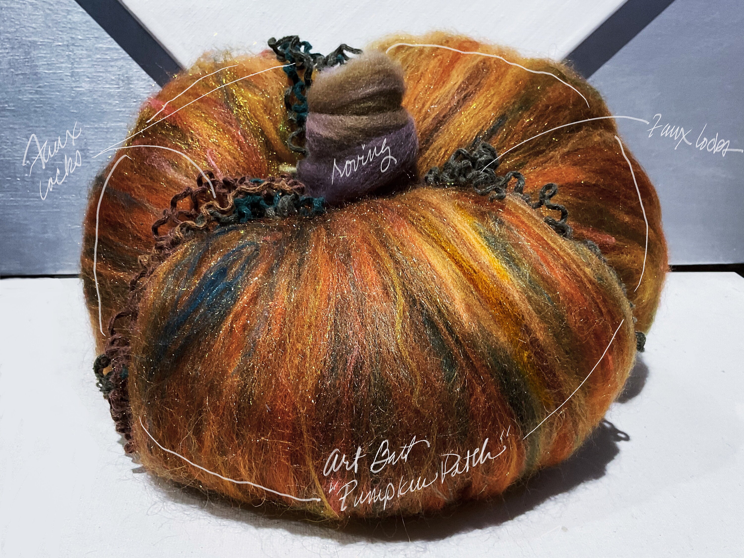 Pumpkin Patch Fiber Art Batt: Merino, Bamboo, Firestar, Felting Pumpkin Patch Fiber Art Batt: Merino, Bamboo, Firestar, Felting