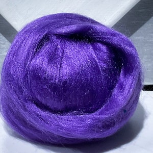 Purple Bamboo roving, wet, nuno felting, Needle Felting, Spinning Fiber, Heliotrope, purple roving, purple bamboo, vegan, silk alternative