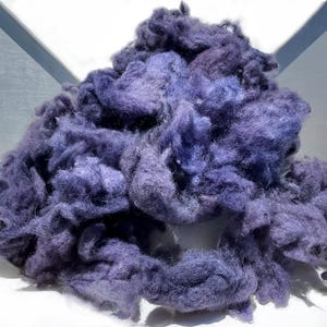 Blue Grey Wool Noil “Nimbostratus” felting wool, spinning fiber, nubby pebble texture, addin fiber, blending fiber, silvery blue