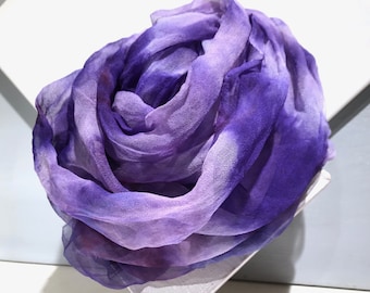 Nuno Felting Scarf Kit, felted scarf kit, Purple, lavender, pink, red, DIY Gift under 30, Art Yarn Spinning kit, Freeform Weaving Kit