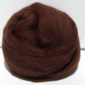 Brown Merino Wool Roving, Needle Felting, Spinning Fiber, brown roving, Saori weaving