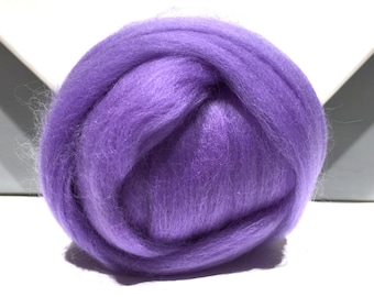 Merino Roving, Needle Felting wool, Spinning Fiber, “Lavender” lilac Merino, felting wool, lavender wool, lilac roving, light purple Merino