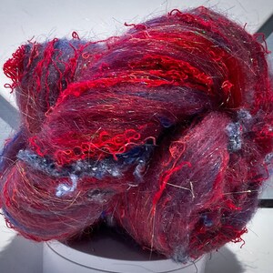 Textured, Surprise fiber art batt Wildethyme Surprise MTO 1-4oz, Sparkly Felting wool, spinning fiber, choose first color, new options image 10