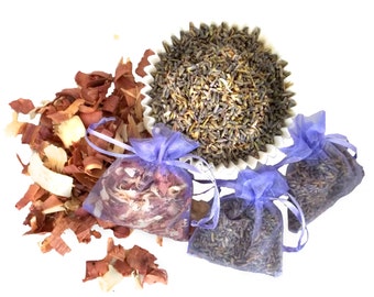 Lavender, Rose, Cedar sachet, your choice!  Yarn Fiber Sachets, Moth repellent, Wedding Favor Aromatherapy mothball alternative potpourri