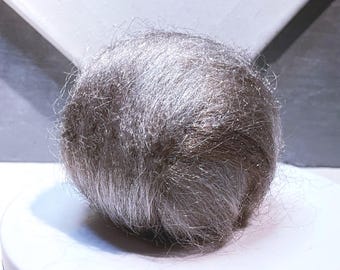 Pergamena, Firestar beige argentato, fibra scintillante, infeltrimento ad ago, stoppino per filatura (14 g)