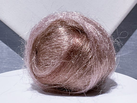 Cabbage Rose, Pink Gold Firestar Roving: Needle Felting, Spinning Fiber, Fly Tying (.5 oz)