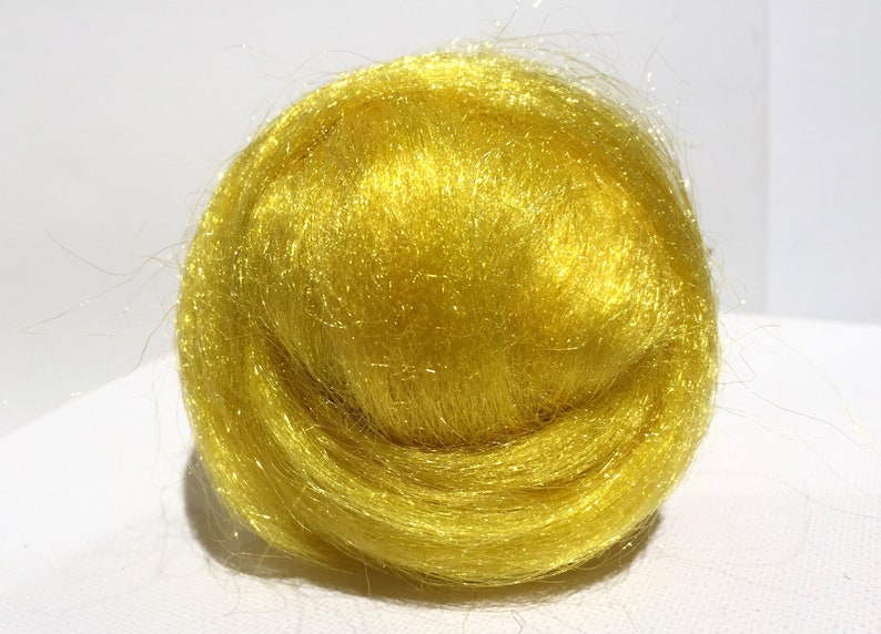 White, ecru Firestar, similar to Icicle top, roving , Felting Fiber, 1 oz, dyes easily w acid dyes or KoolAid, White, snow, clear, crystal image 6