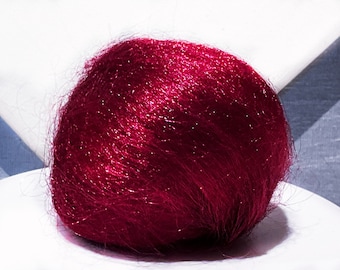 Bluish Red Firestar “Ruby” Needle Felting, Spinning Fiber, cool red, .5 oz, Valentine, Christmas