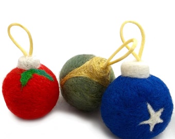 Needle Felted catnip toy, DIY, Christmas tree ornament Tutorial, Pattern, Instructions with pictures, felting tutorial