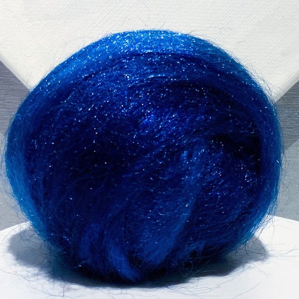 Blue Firestar “Indigo” Felting, Blending, Spinning Fiber, denim blue, medium blue