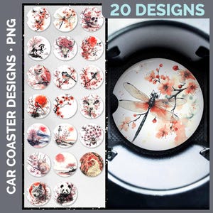 Car Coasters Bundle Google Drive Sublimation Designs | Coaster PNG Download image 14