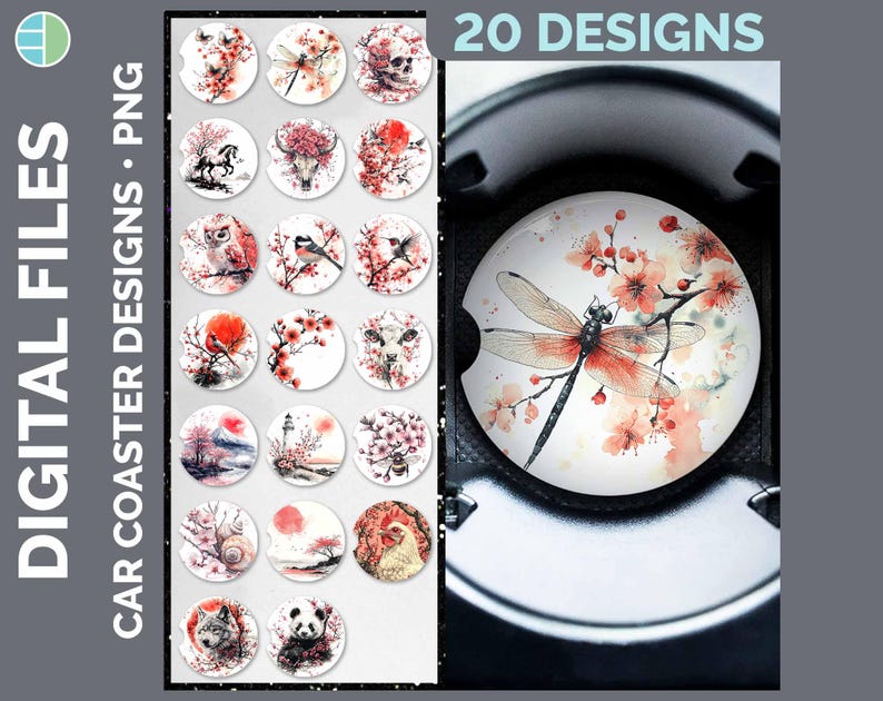 Car Coasters Bundle Google Drive Sublimation Designs | Coaster PNG Download image 14