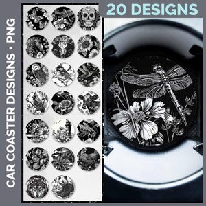 Car Coasters Bundle Google Drive Sublimation Designs | Coaster PNG Download image 10