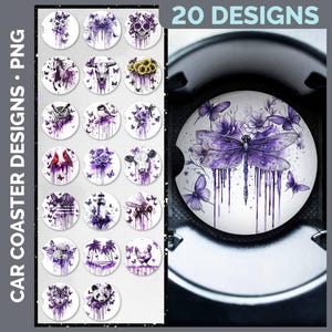 Car Coasters Bundle Google Drive Sublimation Designs | Coaster PNG Download image 18