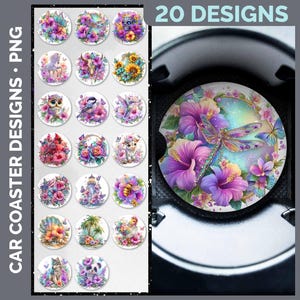 Car Coasters Bundle Google Drive Sublimation Designs | Coaster PNG Download image 3