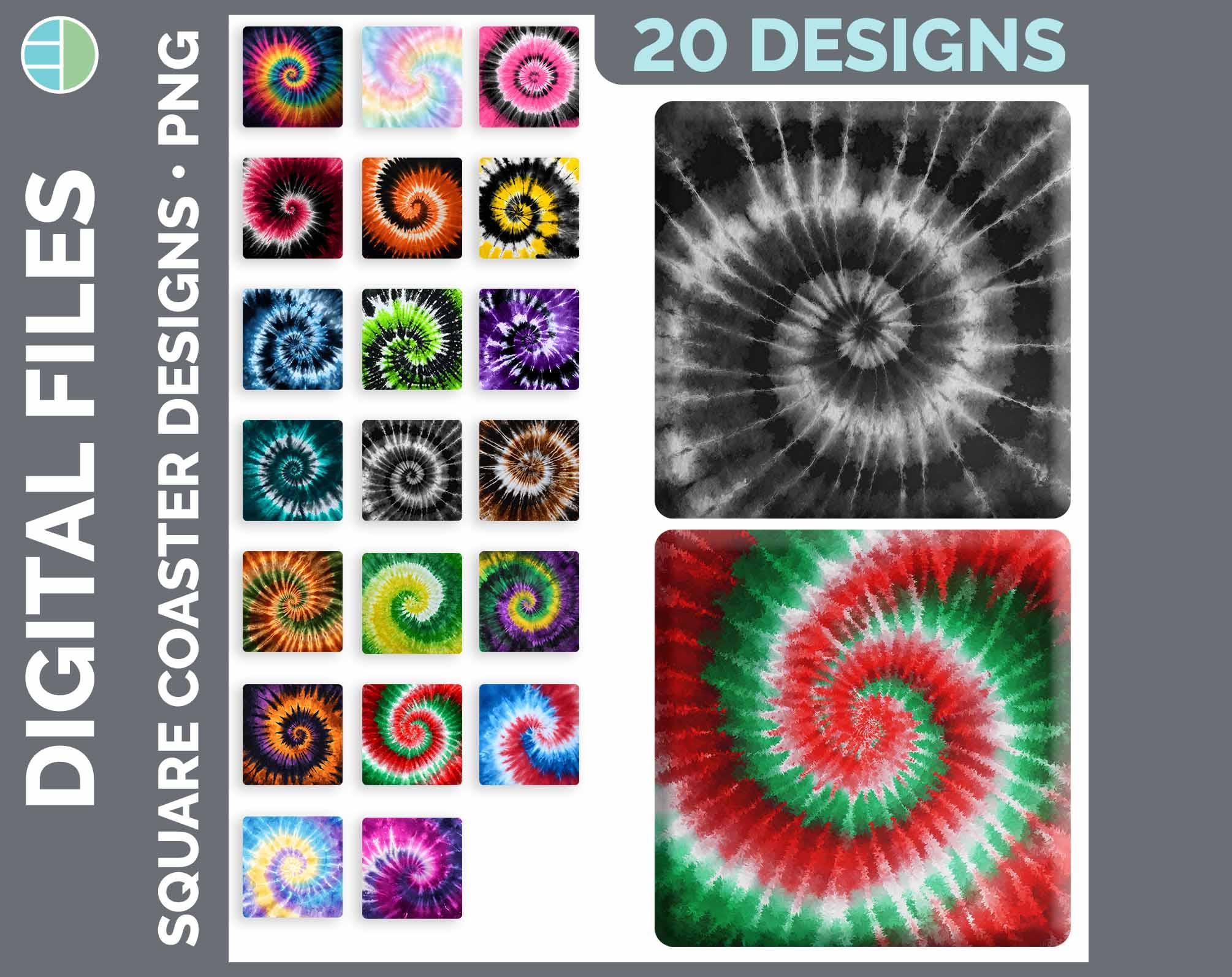 Colorful Backgrounds Square Coaster PNG Bundle | Painted Texture ...