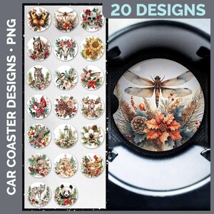 Car Coasters Bundle Google Drive Sublimation Designs | Coaster PNG Download image 9