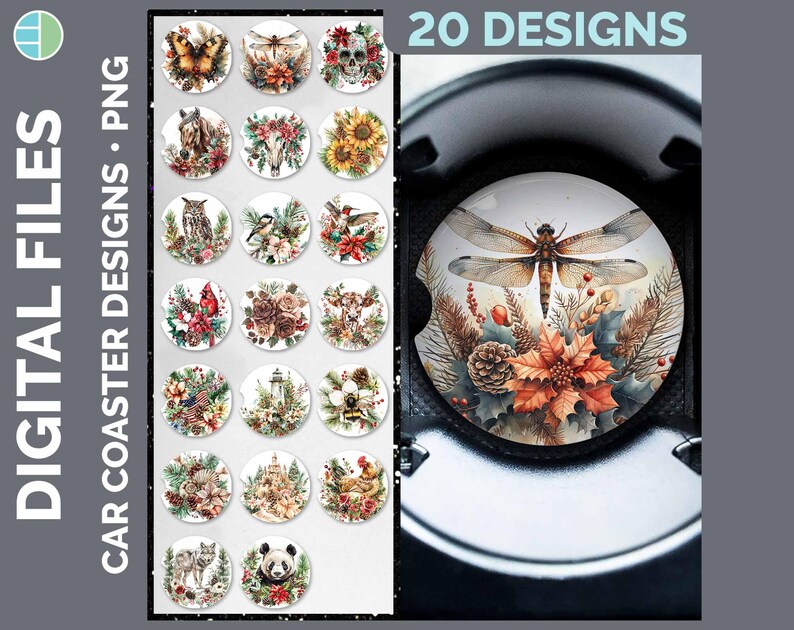 Car Coasters Bundle Google Drive Sublimation Designs | Coaster PNG Download image 9
