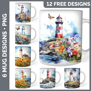 120 aquarelle Mug Wrap PNG Best Sellers Sublimation Designs Mega Bundle Ensemble de styles 1 sur 3 Tasse à café Tournesol ÉNORME Bundle Télécharger image 9