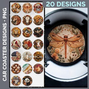Car Coasters Bundle Google Drive Sublimation Designs | Coaster PNG Download image 5