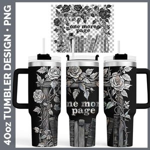 Trending Bookish Laser Tumbler Wrap, Buchliebhaber für Leser, Bibliotheksgeschenke 40 Unzen Tumbler Gravur Design, Booktok PNG Digital Download Design