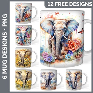 120 Watercolor Mug Wrap PNG Best Sellers Sublimation Designs Mega Bundle Style Set 2 of 3 Sunflower Coffee Cup HUGE Bundle Download image 4