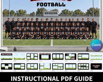 Football Slideshow Template for Canva, Sports Banquet Video, 50 Editable Slides, Seniors, End of Season Team Slideshow, Done for you Option