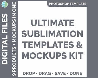 Automation Template and Batch Mockup Sublimation Designers Kit Tumbler Mug Wind Spinner Car Coaster Earrings  Keychain Shirt | Easy and Fast