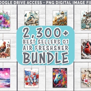 Air Freshener PNG Bundle, 2300 Best Seller Sublimation Designs, Butterfly Cardinal Hummingbird Download, Air Freshener Mega Bundle