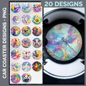 Car Coasters Bundle Google Drive Sublimation Designs | Coaster PNG Download image 20