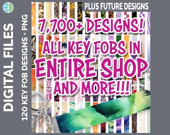 Key Fob Wristlet Sublimation Designs Bundle Google Drive | 3D Keychain • Key Ring PNG Printable Download