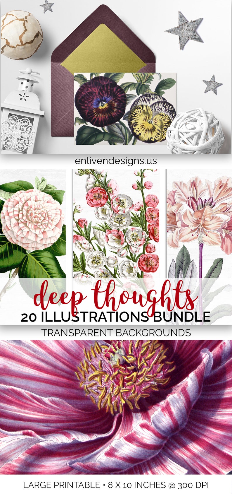 Flower Clipart Bundle Set Of Illustrations Deep Thoughts Printable Floral Download Clip Art Art Collectibles Flower Clipart Bundle Set Of Illustrations Deep Thoughts Printable Floral Download Clip Art Art Collectibles