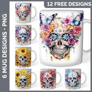 120 aquarelle Mug Wrap PNG Best Sellers Sublimation Designs Mega Bundle Ensemble de styles 1 sur 3 Tasse à café Tournesol ÉNORME Bundle Télécharger image 4