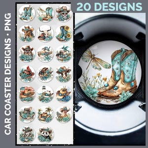 Car Coasters Bundle Google Drive Sublimation Designs | Coaster PNG Download image 17